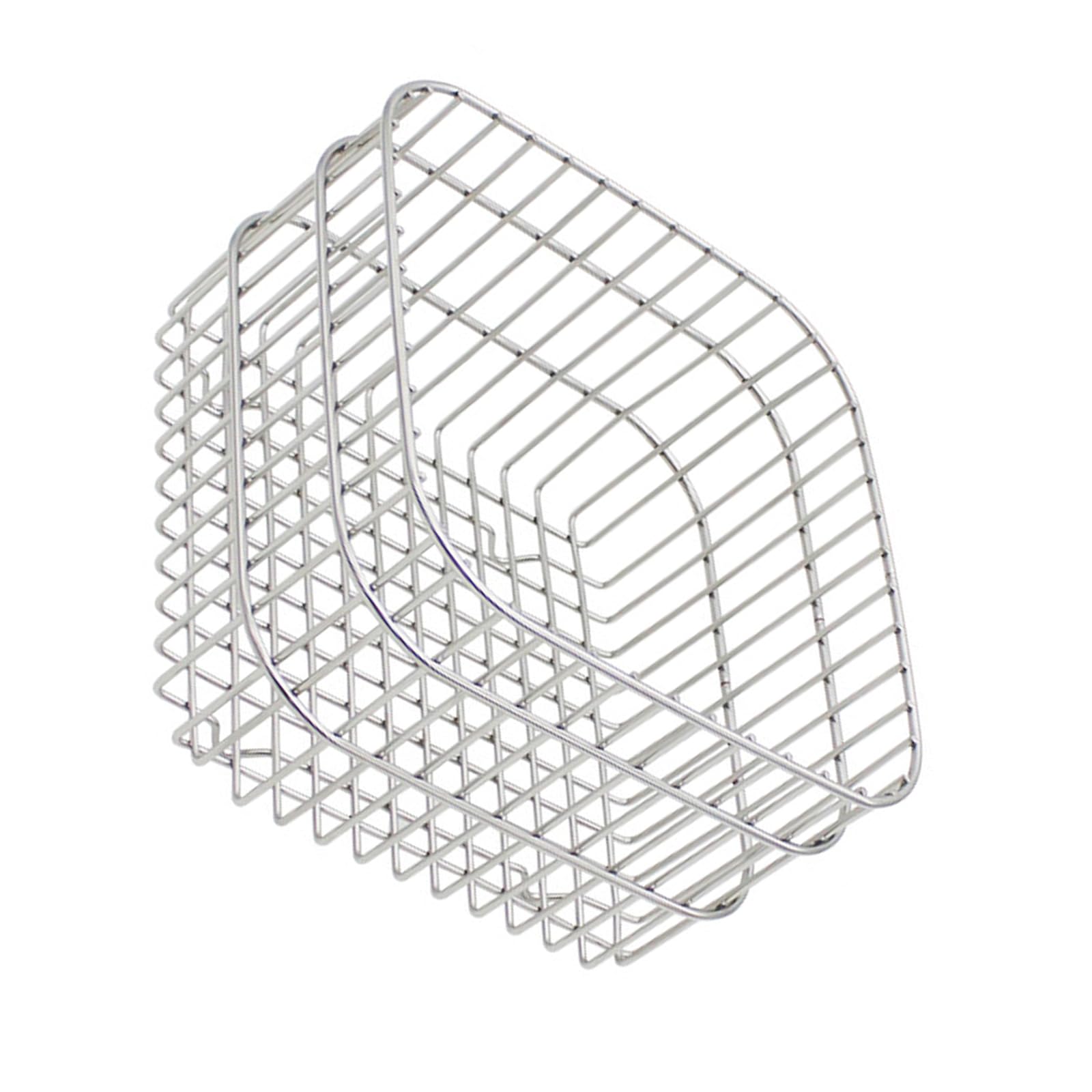 HDOYTXXM Stainless Steel Drain Basket Rustproof Hollow Storage Bin for Kitchen Countertop, Vegetables & Bread, Large Opening Multipurpose Bin Metal Organizers