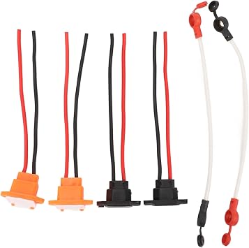 Electric Bike Charging Port Socket Durable Cover Cable Connector Compact Easy to Install for Electric Battery Charging Plastic Material 4 Pieces
