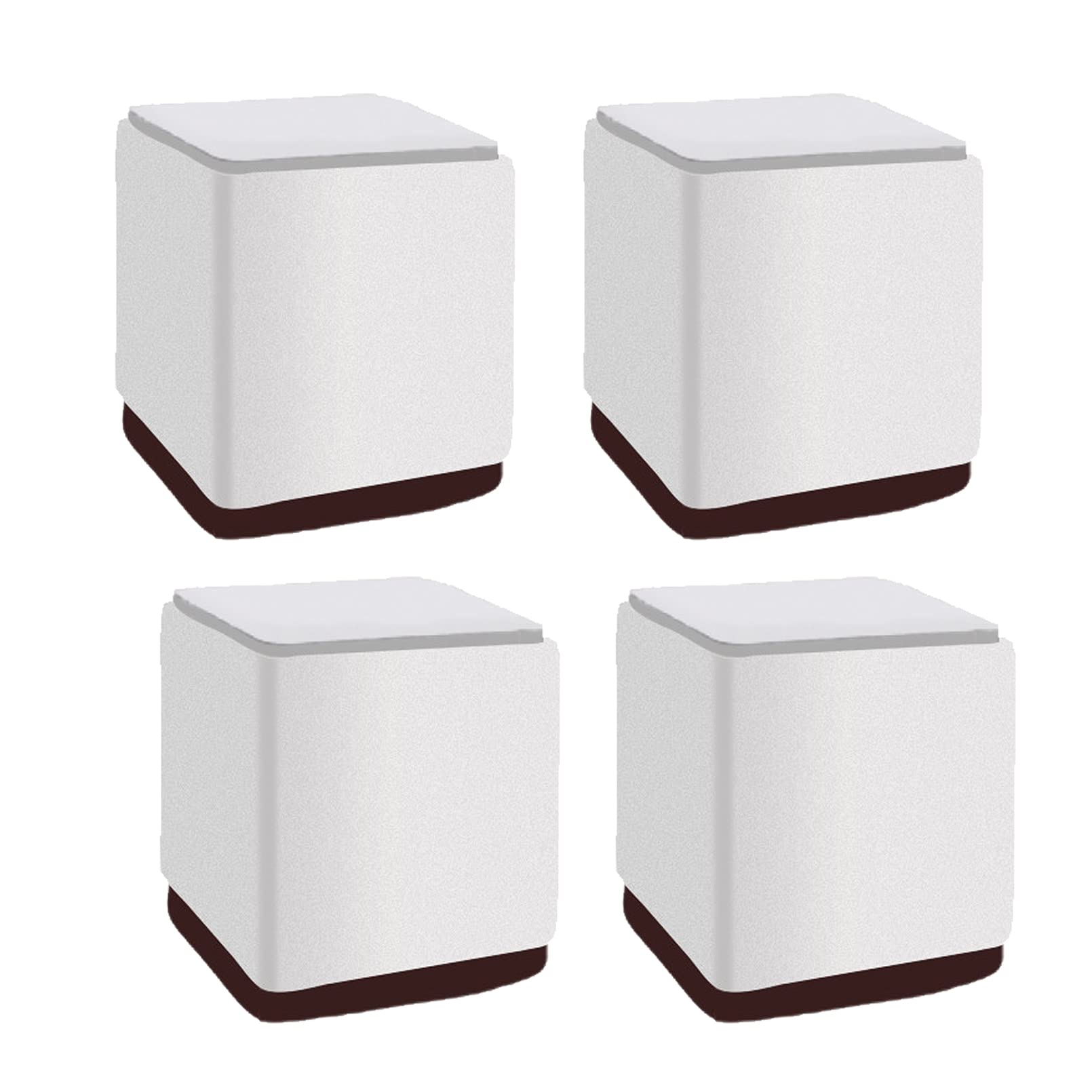 4 Piedini Autoadesivi Per Mobili 3cm - Rialzo Antiscivolo In Acciaio, 6x6cm, Nero - Foto 6