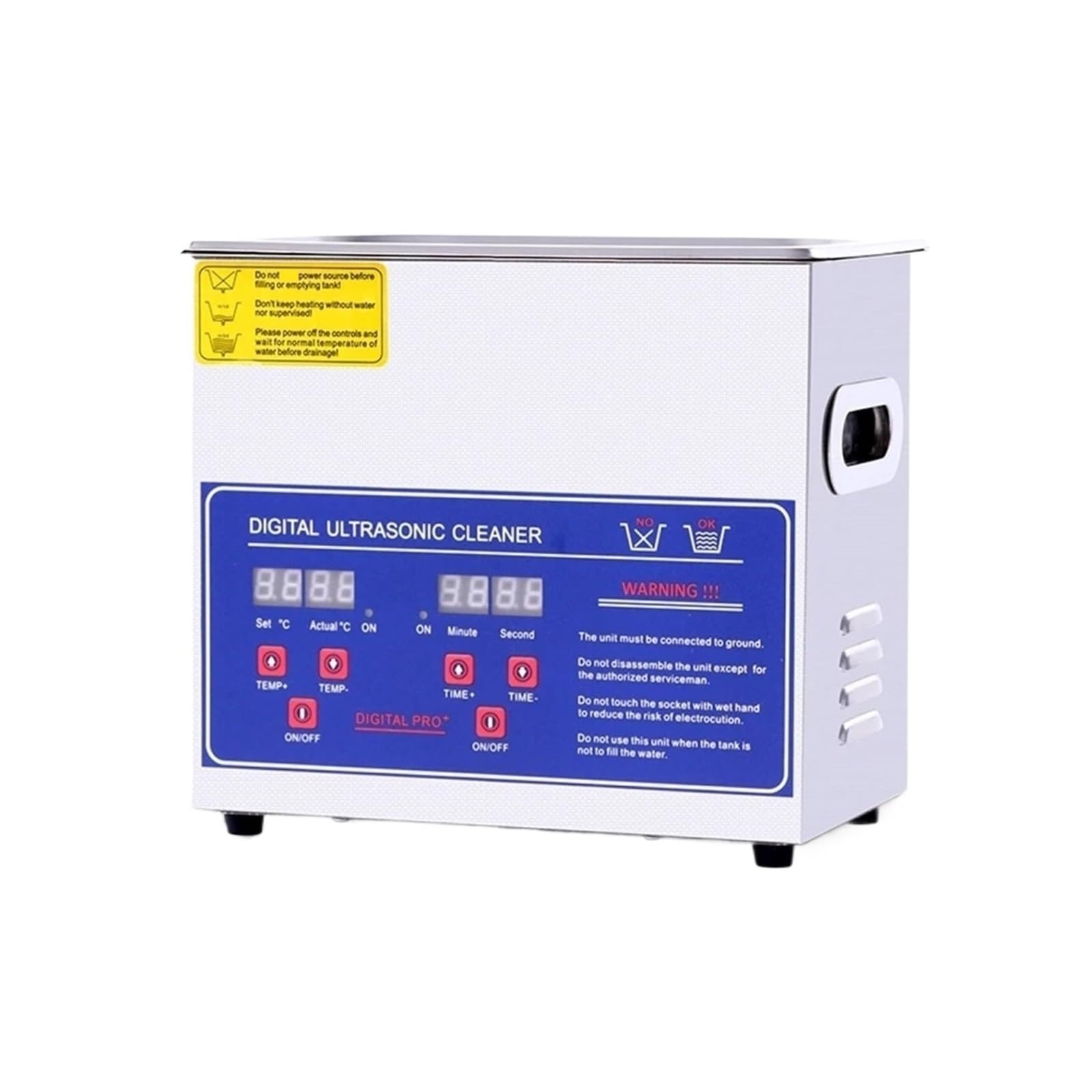 Limpiador de joyas, Máquina De Limpieza Ultrasónica, Caja Acero Inoxidable Con Temporizador Baño Ultra Limpiador Digital 2L 3L,para retenedores