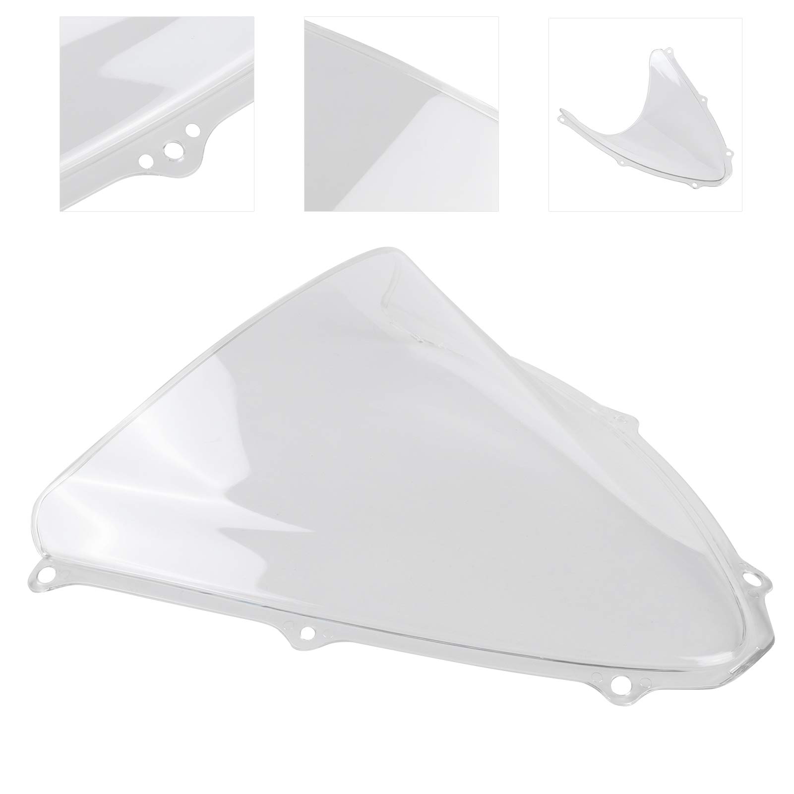 Generic Accessorio per Moto, il Parabrezza per PC Ad Alta Resistenza Protegge Dal Freddo e Dal Rumore, Adatto per GSXR 600/750 K6 2006-2007, Installazione Facile, 1 pezzo. (Trasparente)