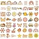 Groovy Boho Hippie Aufkleber 50 Stück Vinyl Niedliche Peace Love Sticker für Skateboard Laptop Wasserflaschen Scrapbook Auto Fahrrad Gepäck,Wasserdichte Aesthetic Boho Aufkleber für Kinder Erwachsene