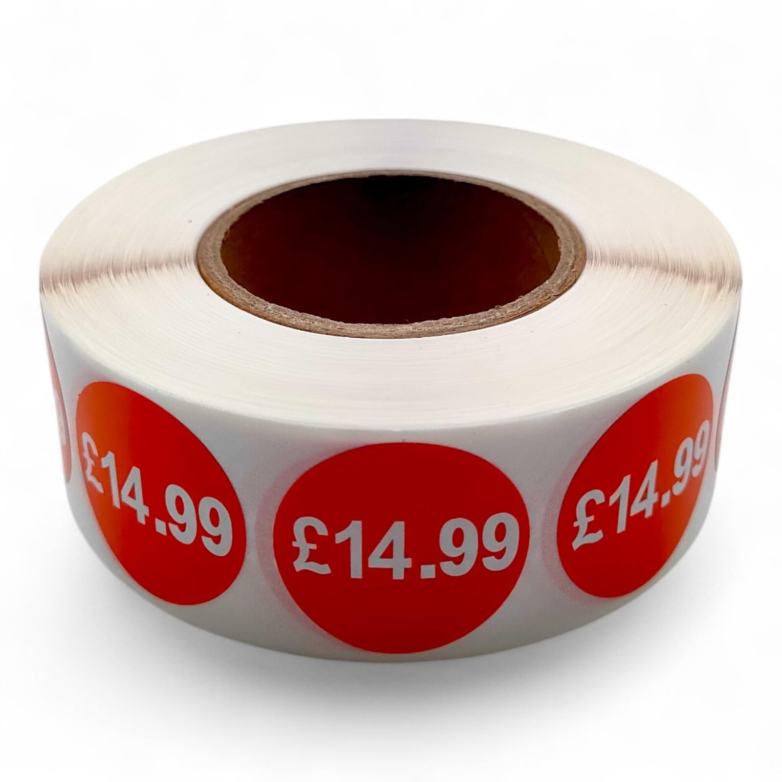 Price Stickers - 1000 Stickers - 25mm Red Self Adhesive Sticky Labels Rolls £14.99