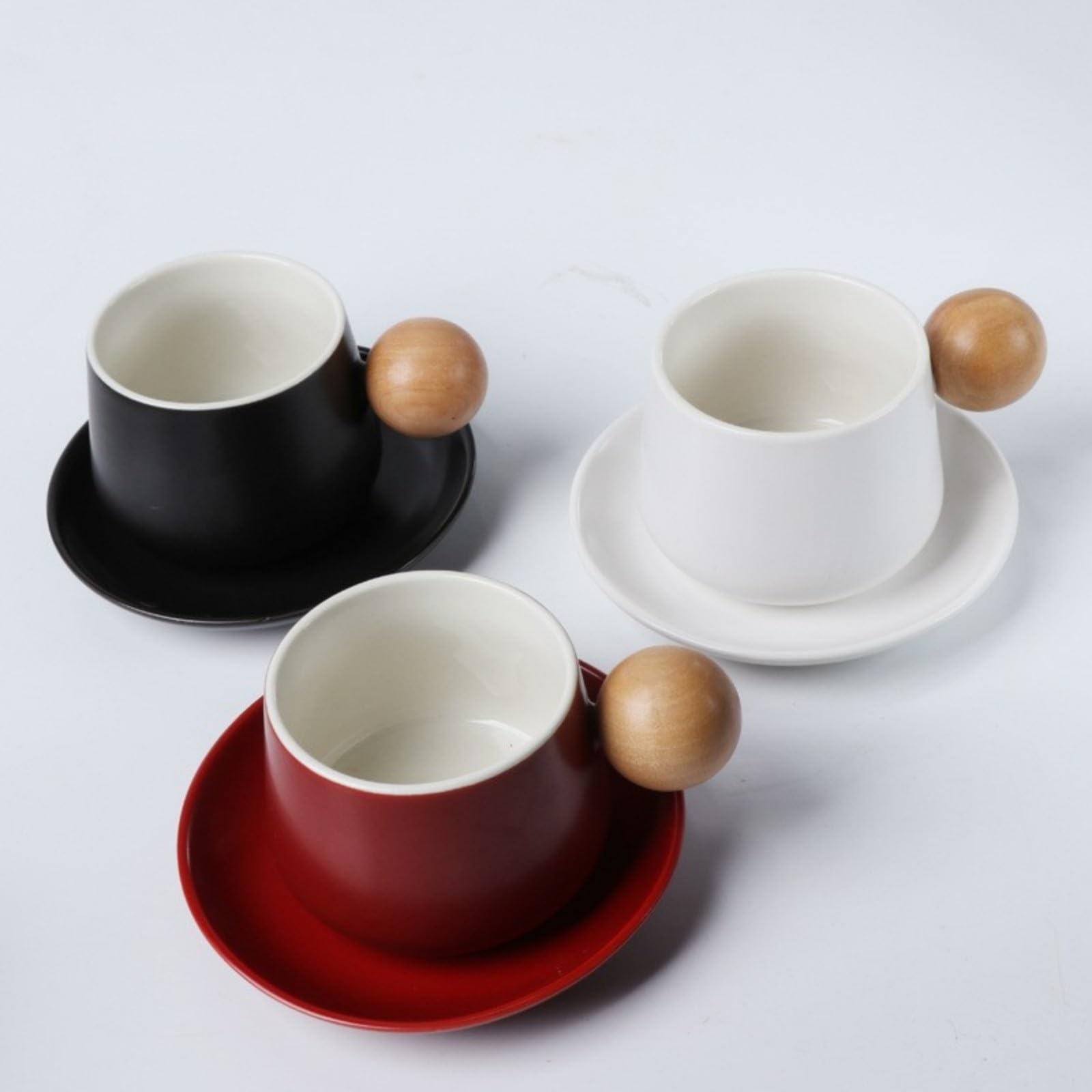 Taza de café decorativa portátil - Taza de viaje de 320 ml for leche, desayuno y bebidas festivas(White)