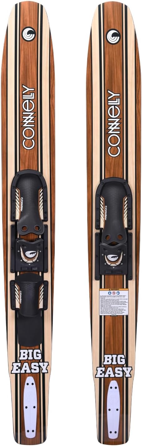 Connelly Big Easy Combo Waterskis - Easy-Up Design for Beginners & Big Guys, Sizes 9-14