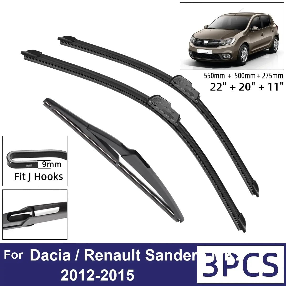 Escobillas De Limpiaparabrisas Para VW Tiguan, Juego De Limpiaparabrisas Delantero Y Trasero 2016 2015 2014 2013