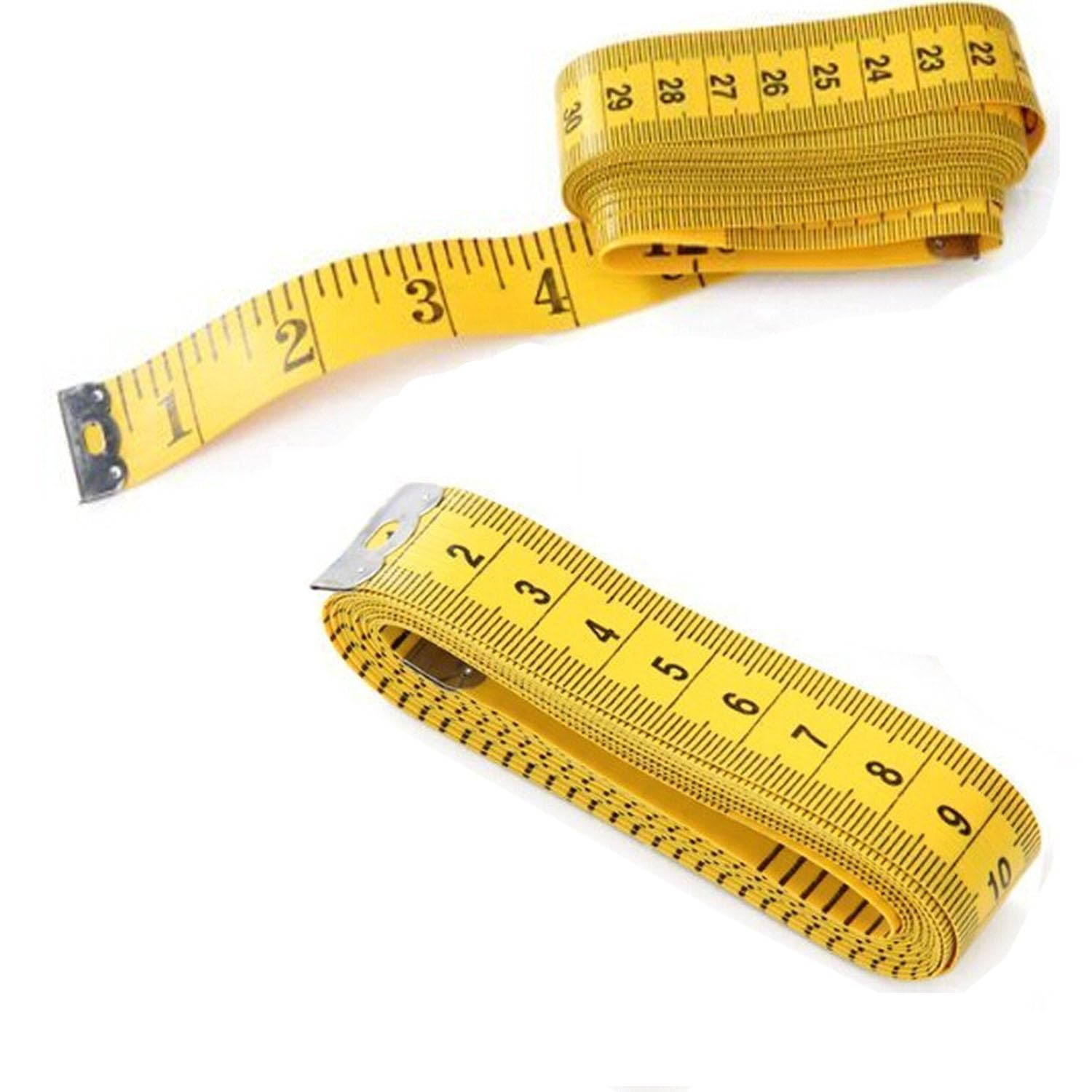 Cinta de coser, 2 cintas, 300 cm, doble cara, extra larga, flexible para sastre, para medir longitudes y dimensiones.