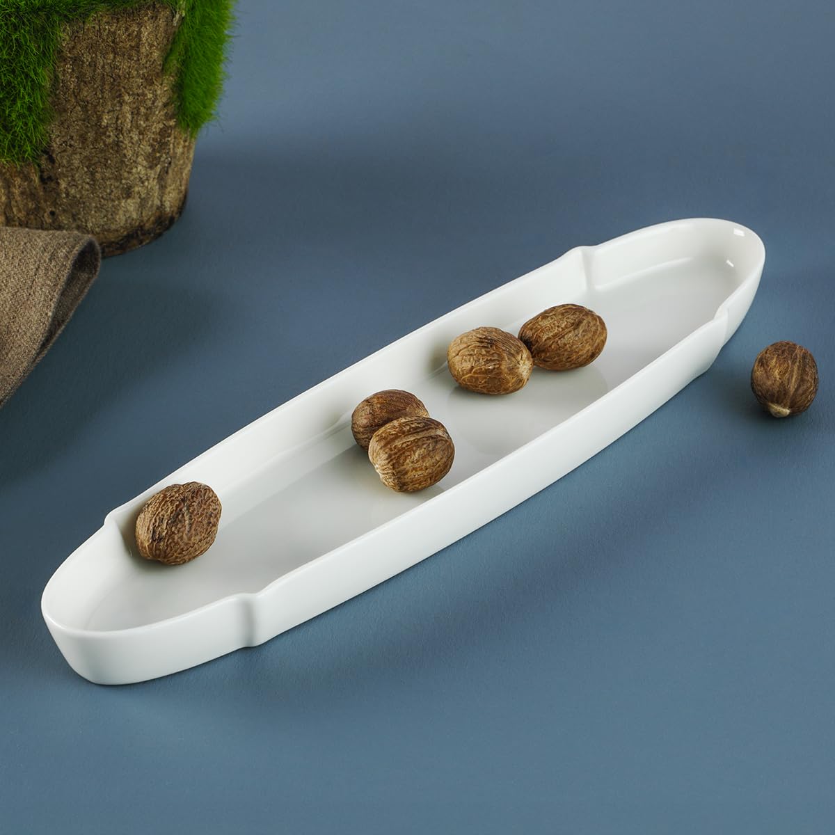 Aryıldız Lunar Yuvarlak Zeytin Servis Tabağı Renkli Desenli 25 Cm