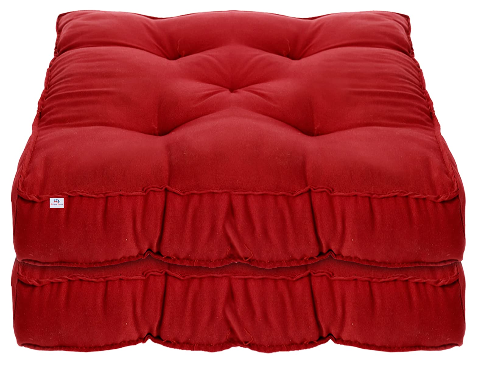 Heart Home Microfiber Square Chair Pad/Cushion for Office, Home or Car Sitting, Pack of 2 (Maroon) (B092HY5BQG) Amazon Price History, Amazon Price Tracker