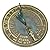 Rome RM2345 Brass Father Time Sundial with Verdigris Highlights