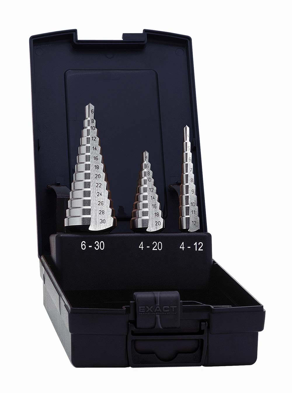 Exact05332 4-30mm HSS Step Drill Set (3 Pieces)