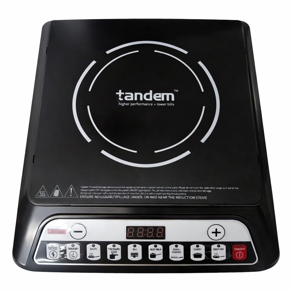 Trendnow250Induction Cooktop with 8 Indian Cooking Presets, Crystal Glass Panel, Black, Auto Voltage Regulation-picture-23