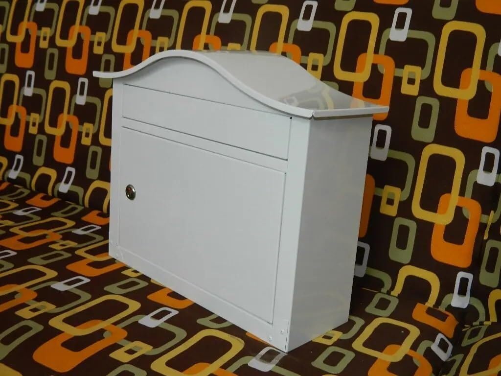 Mailbox for Outside,Wall Mount Mailboxes Security Key Drop Box High-Grade Galvanized Sheet Suggestion Box Hanging Secured Post Box(Black)