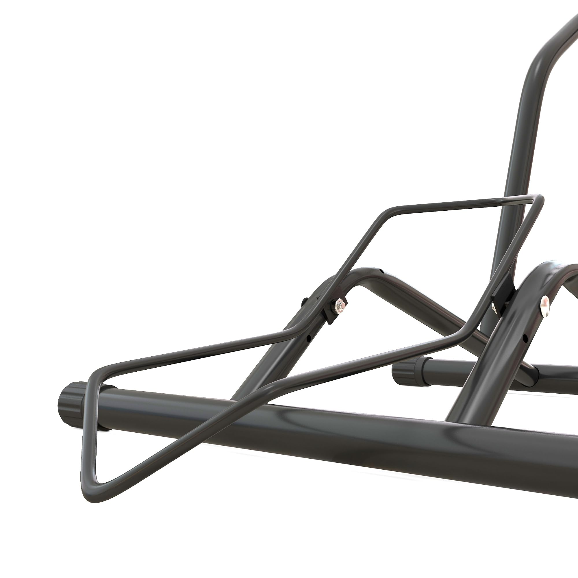 SPORTNOW Aparcamiento para Bicicletas Soporte para Bicicletas de Acero Aparca Bicis de Suelo Portátil para Interior y Exterior 59x41x38 cm Negro