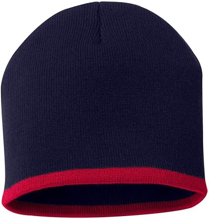 Sportsman 8 Bottom-Striped Knit Beanie One Size Navy/Red