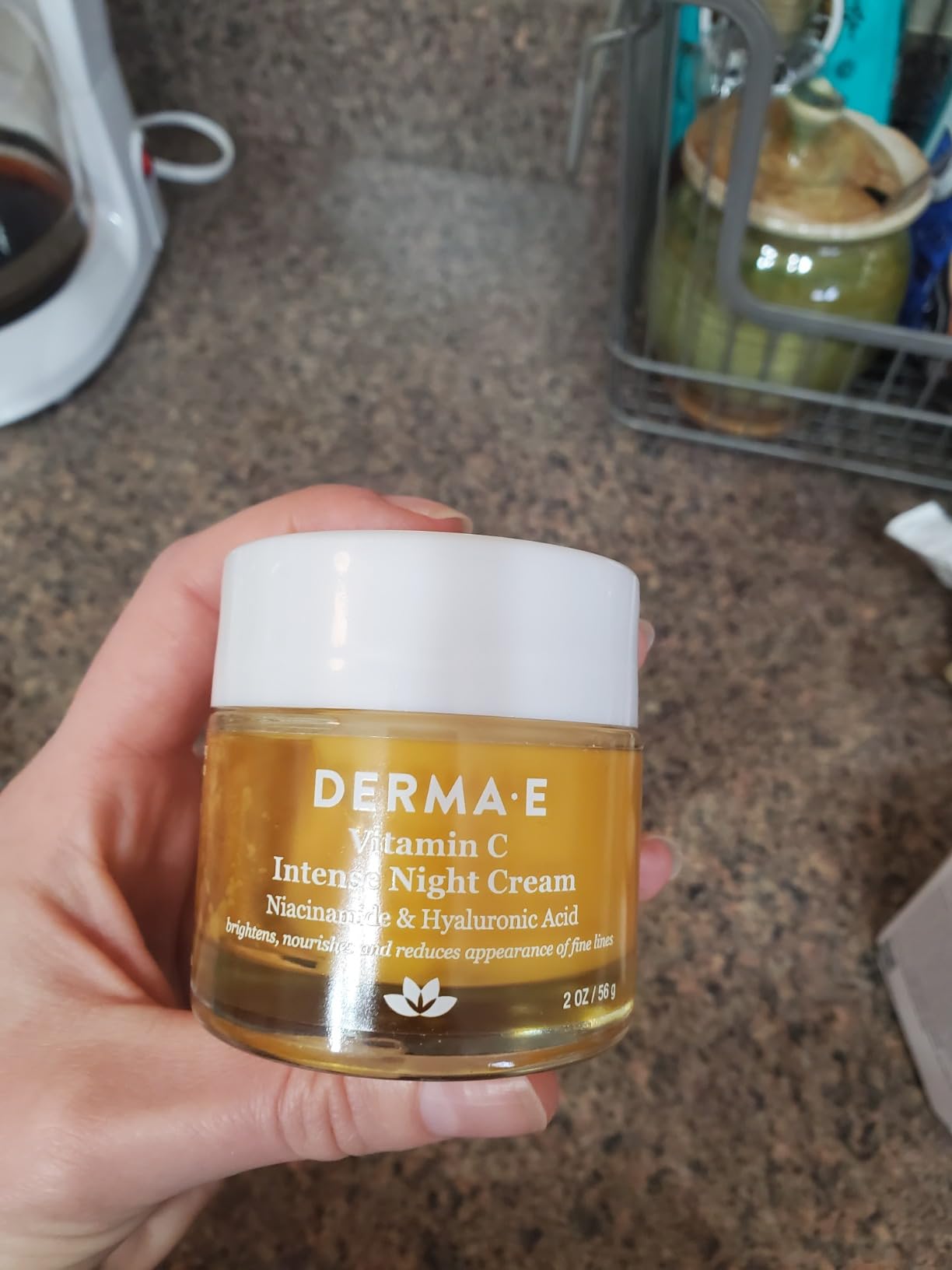 Derma E DERMA-E Vitamin C Intense Night Cream, 2 Oz, Brightening and Hydrating Facial Skin Renewing Cream, Anti-Aging Overnight Face Moisturizer for Skincare and Youthful Radiance