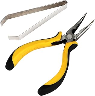 2pcs Fish Bone Removal Tool Set,Includes 5inch Fishing Pliers and 4.3inch Fish Tweezers, Stainless Steel Fish Bone Tweezers for Home Kitchen, Seafood Restaurants,Fish Enthusiasts
