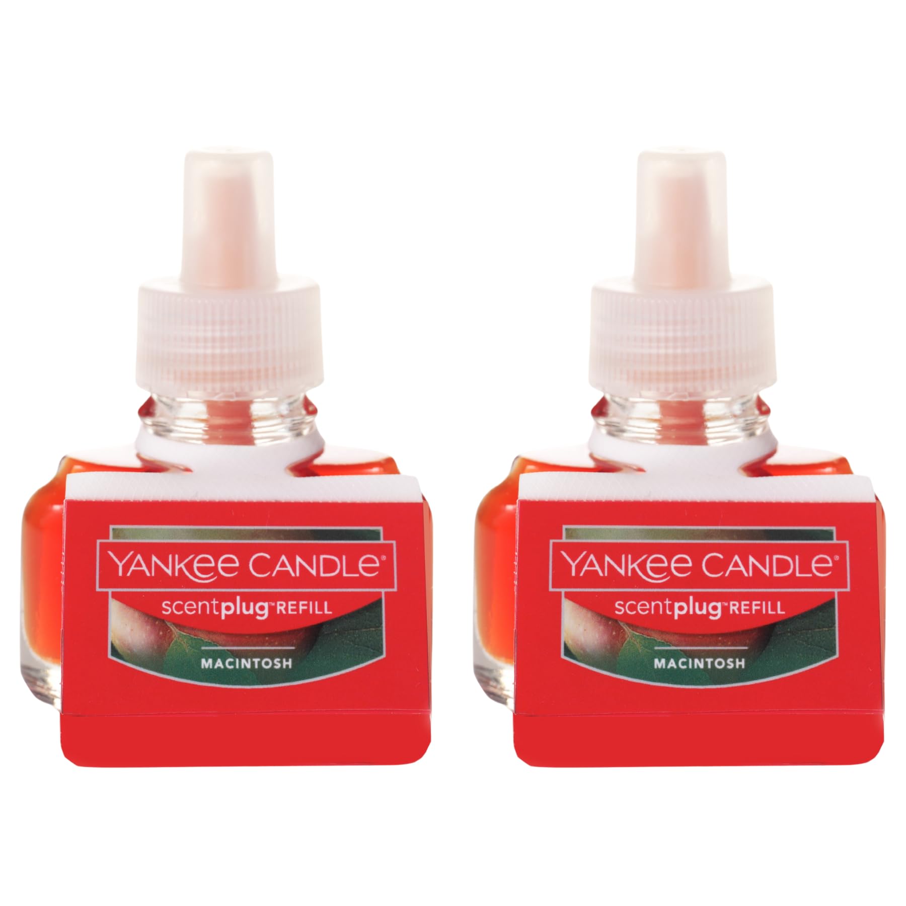 Yankee Candle ScentPlug Refill for Plug in Air Fresheners, Scented Oil Refills, Long Lasting Home Fragrance, Macintosh (Pack of 2)