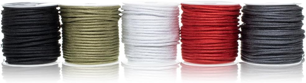 West Coast Paracord 550 Polyester Paracord Box Set – 5 x 100 ft Spools