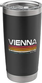 Retro Vienna Austria Souvenir Austrian Capital Stainless Steel Insulated Tumbler