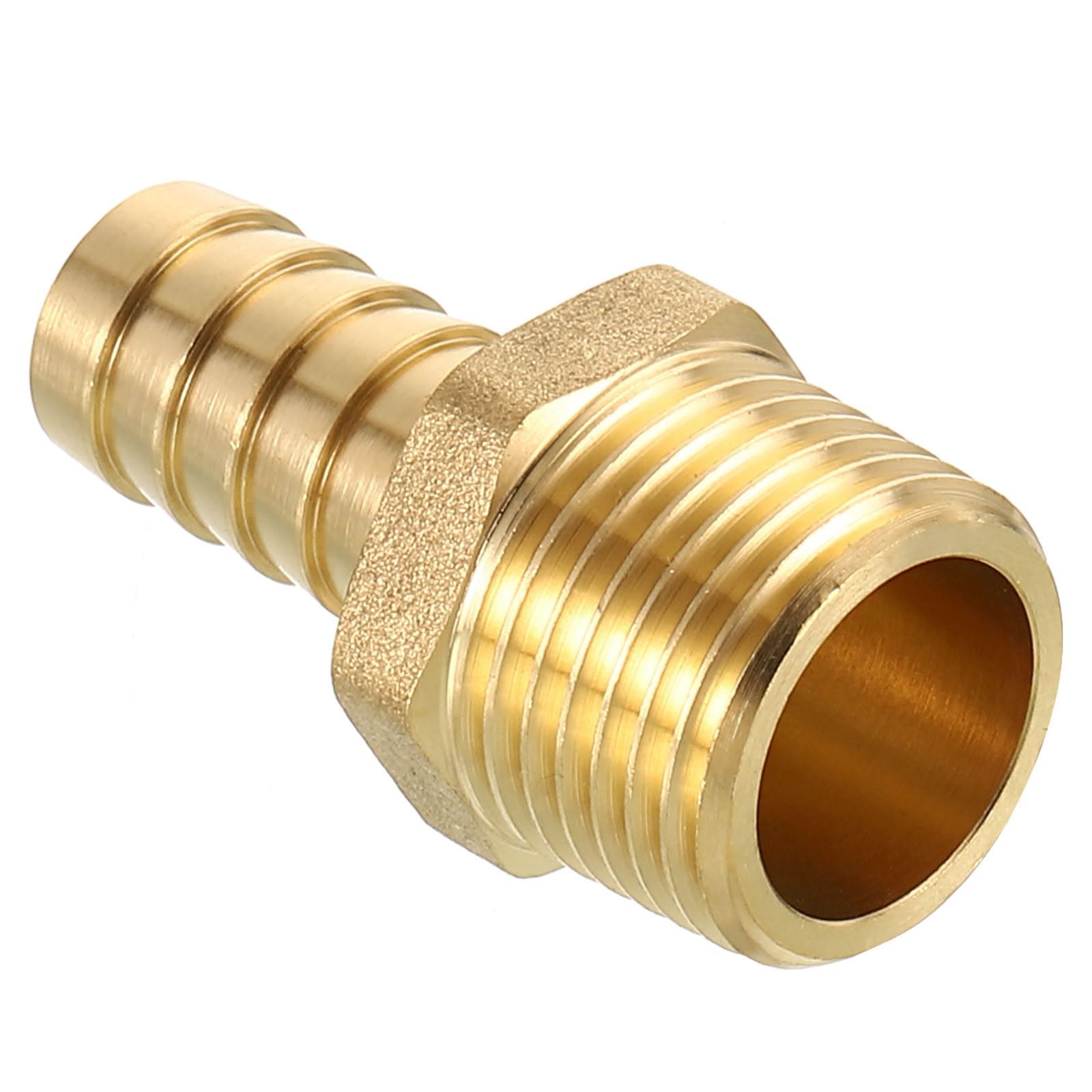 Kozelo Pack of 1 Brass Hose Barb Fittings 1/2" Hose Barb to 1/2" NPT Male Fittings