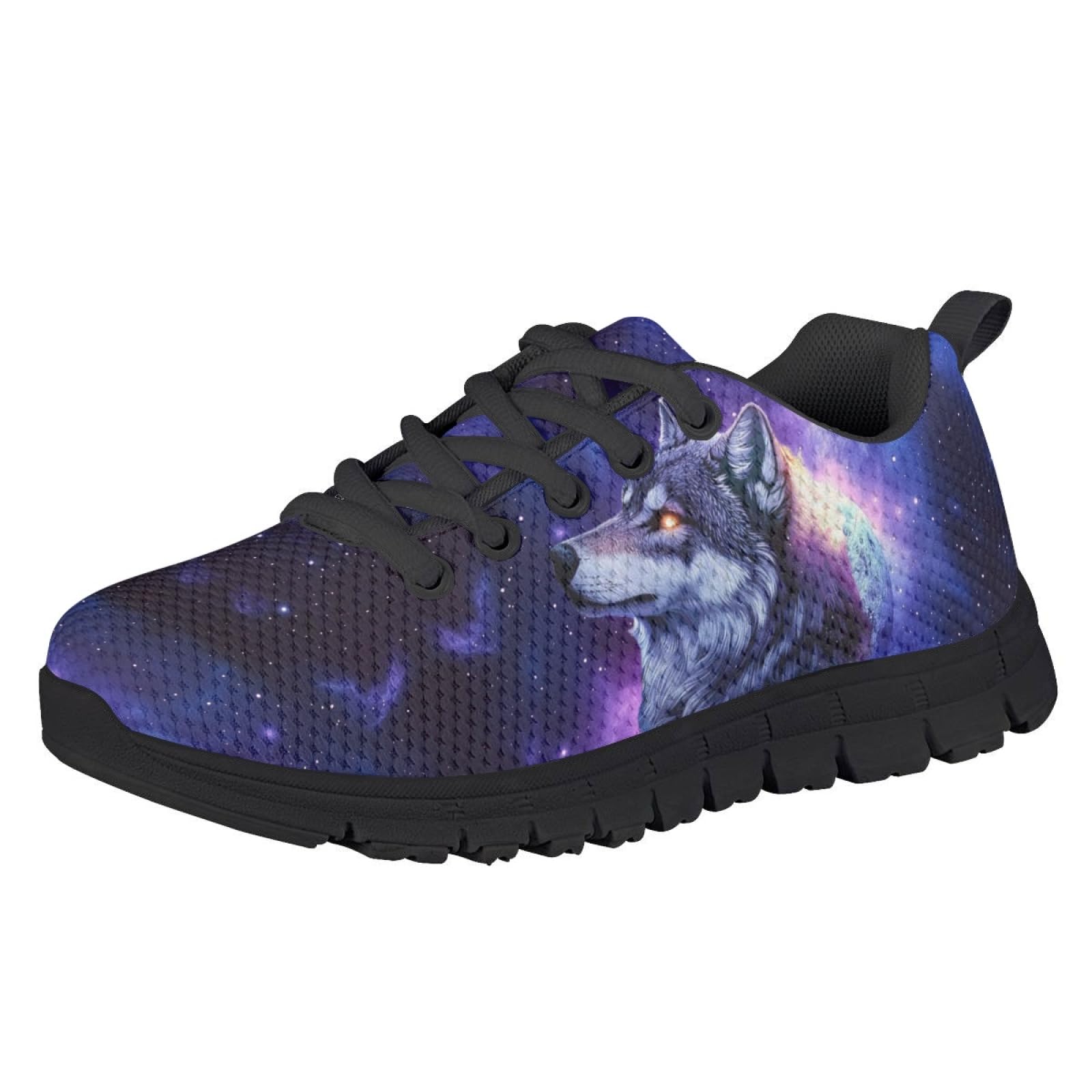 NETILGEN Unisex-Child Running Shoe School Running Shoe Boys Girls Kids Air Cushion Sneakers for Hiking Running Outdoor Sport, Galaxy Wolf