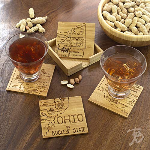 Totally-Bamboo-Ohio-State-Puzzle-4-Piece-Bamboo-Coaster-Set-with-Case Totally Bamboo Ohio State Puzzle 4 Piece Bamboo Coaster Set with Case