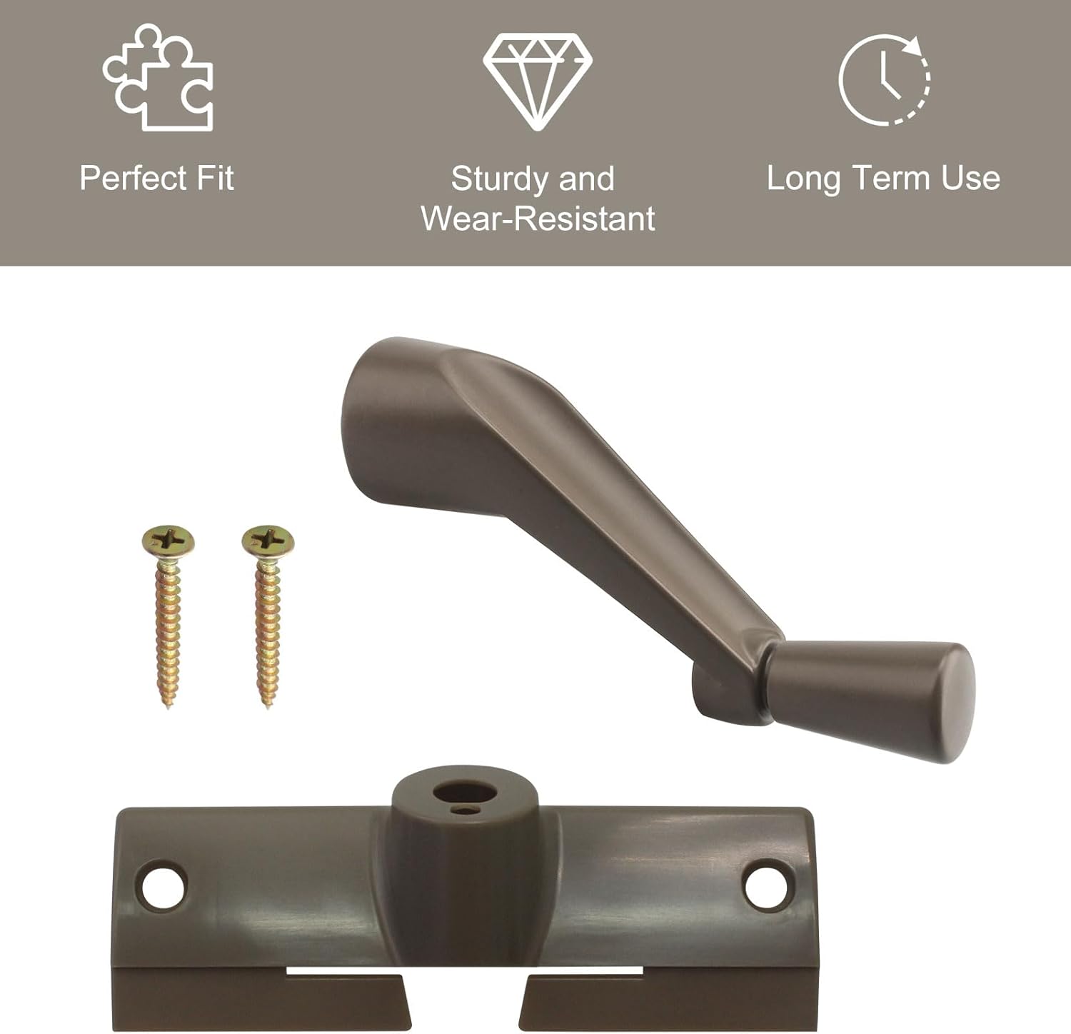 Window Crank Handle and Window Well Cover for Andersen Window Crank Replacement Parts Operator Handle and Cover,Stone,with Screws(1978-1995)