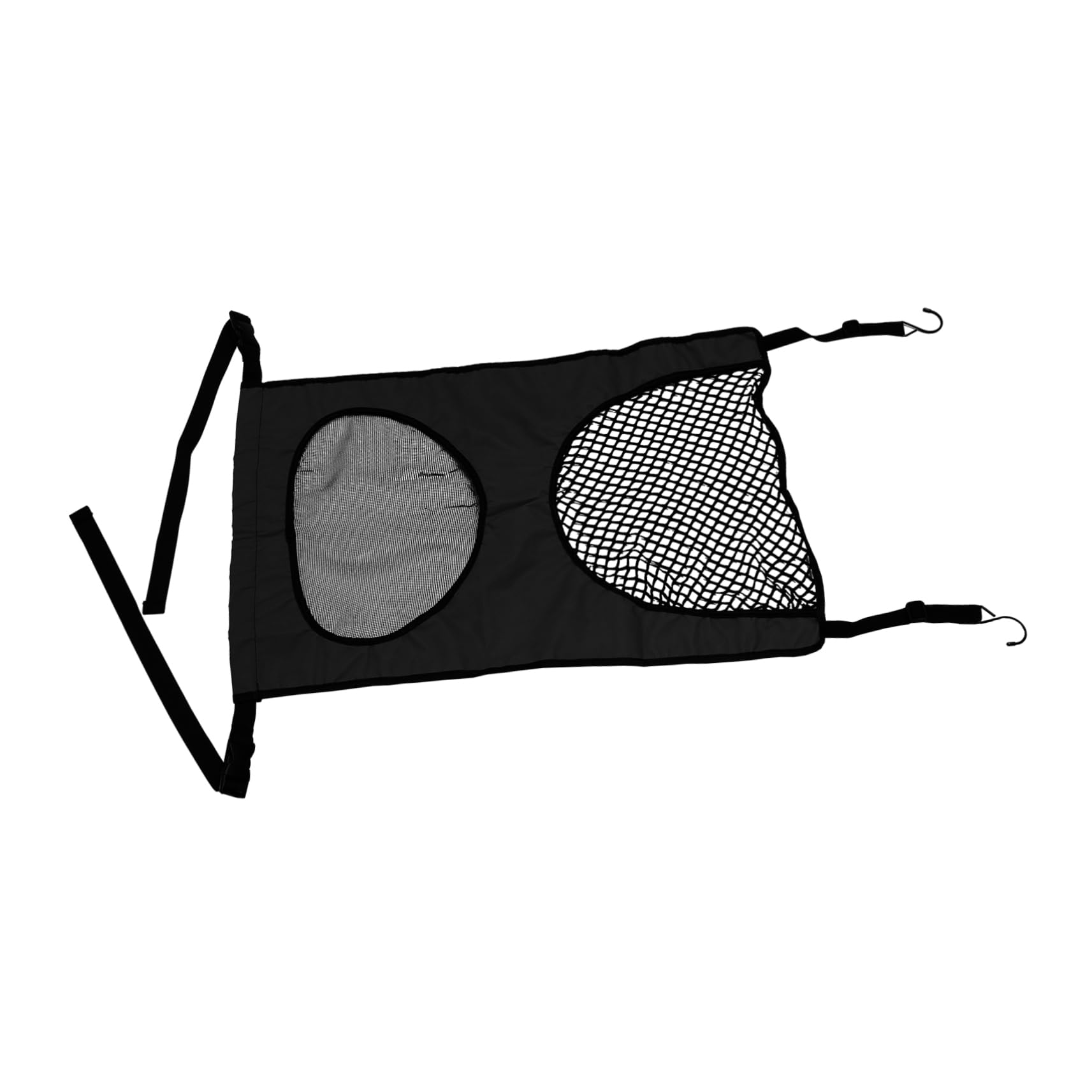 FONDOTIN Professional Car Dog Barrier Rear Seat Mesh Net Elastic Structure Pet Separation Net Black