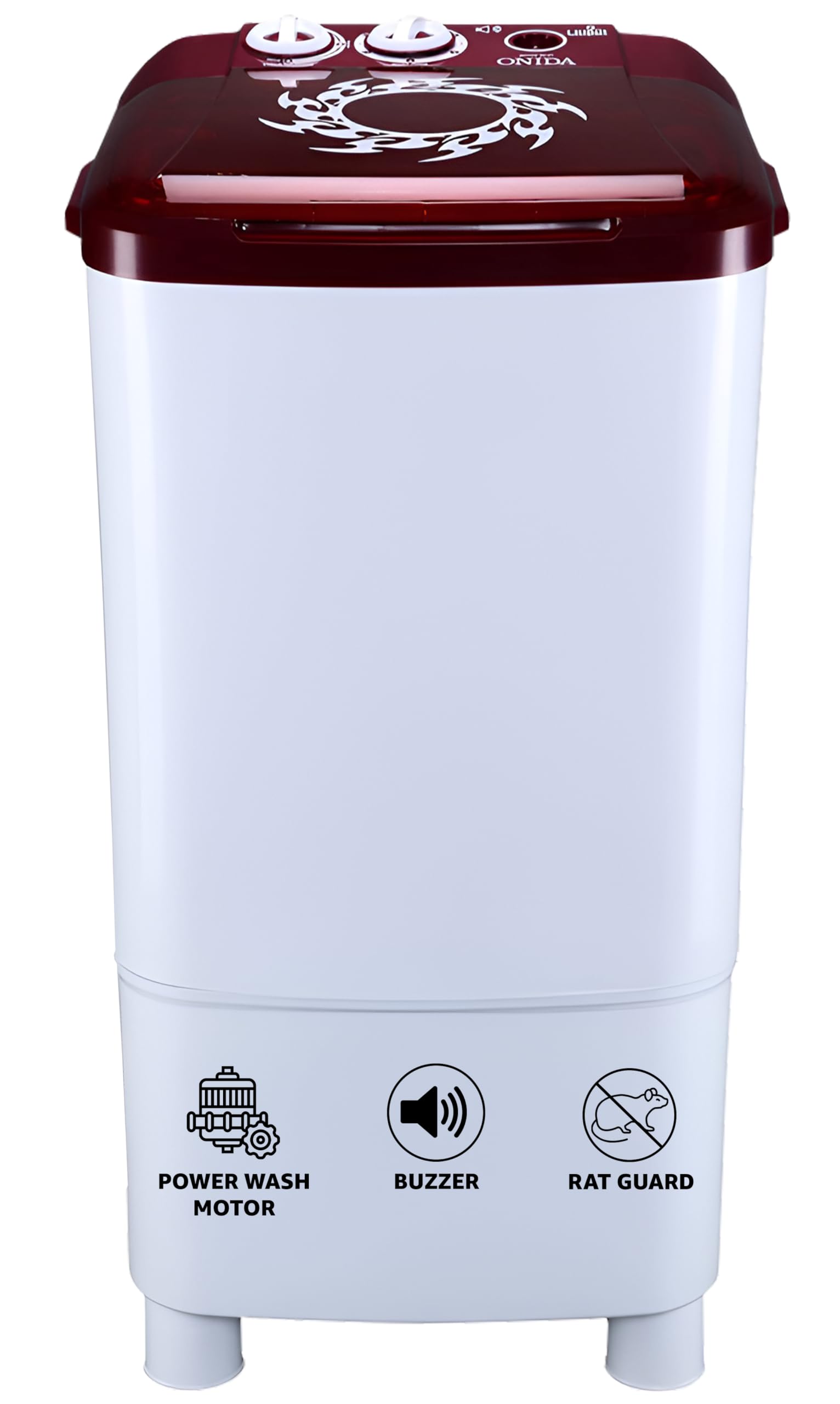 onida 9.0 kg top load washer only (w90w, lava red), free 1 year extended warranty