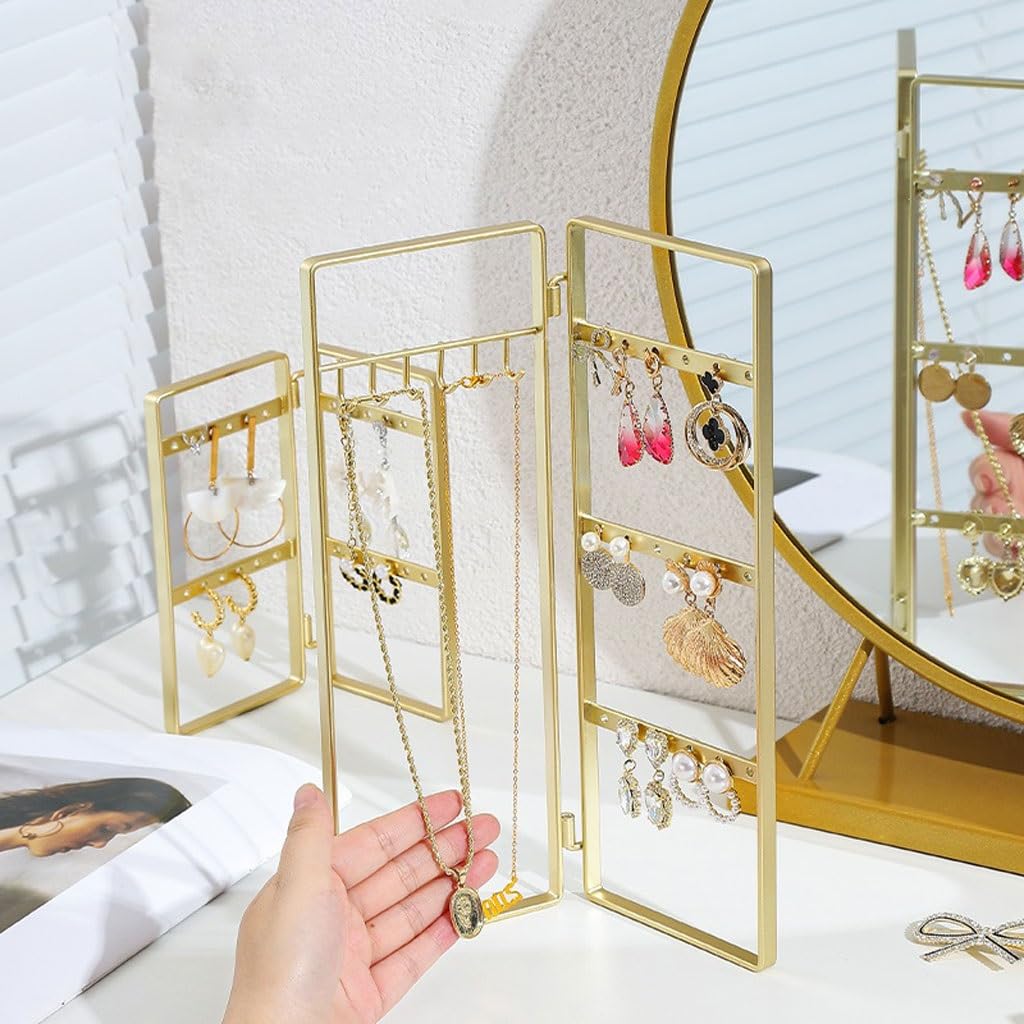 Jewelry Storage Mode Nordique décoratif Porte-Bijoux Pliable Collier Support de Rangement Coiffeuse Boucle d'oreille Bijoux présentoir Jewelry Display Stand