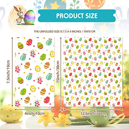 100 Pieces Happy Easter Colored Eggs Napkins Easter Spring Floral Beverage Napkins Easter Bunny Eggs Paper Napkins For Home Family Dinner Holiday Easter Party Supplies,12.6 X 15 Inches #TOP1