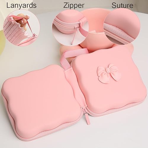 Miniatura 5 de Bolsa de almacenamiento para cubierta de cargador, bonito diseño de pajarita en 3D, protector de cargador de viaje, organizador de cables para