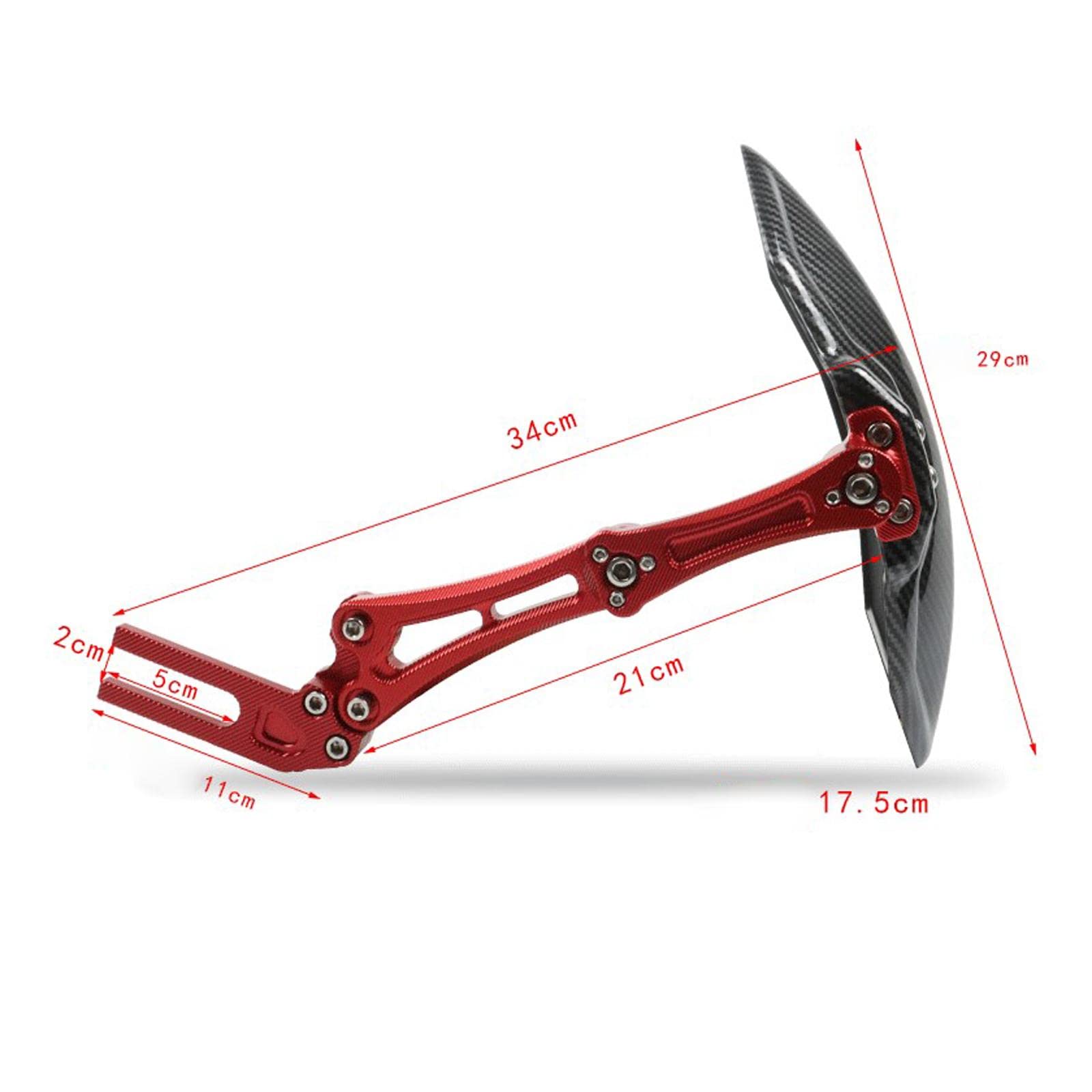 Amagogo Eletric Bike Schutzblech Hinterrad Spritzschutz Kotflügel Aluminiumlegierung Universal Zubehör Verhindert Verschmutzungen für Pendler Ausflüge Alltag