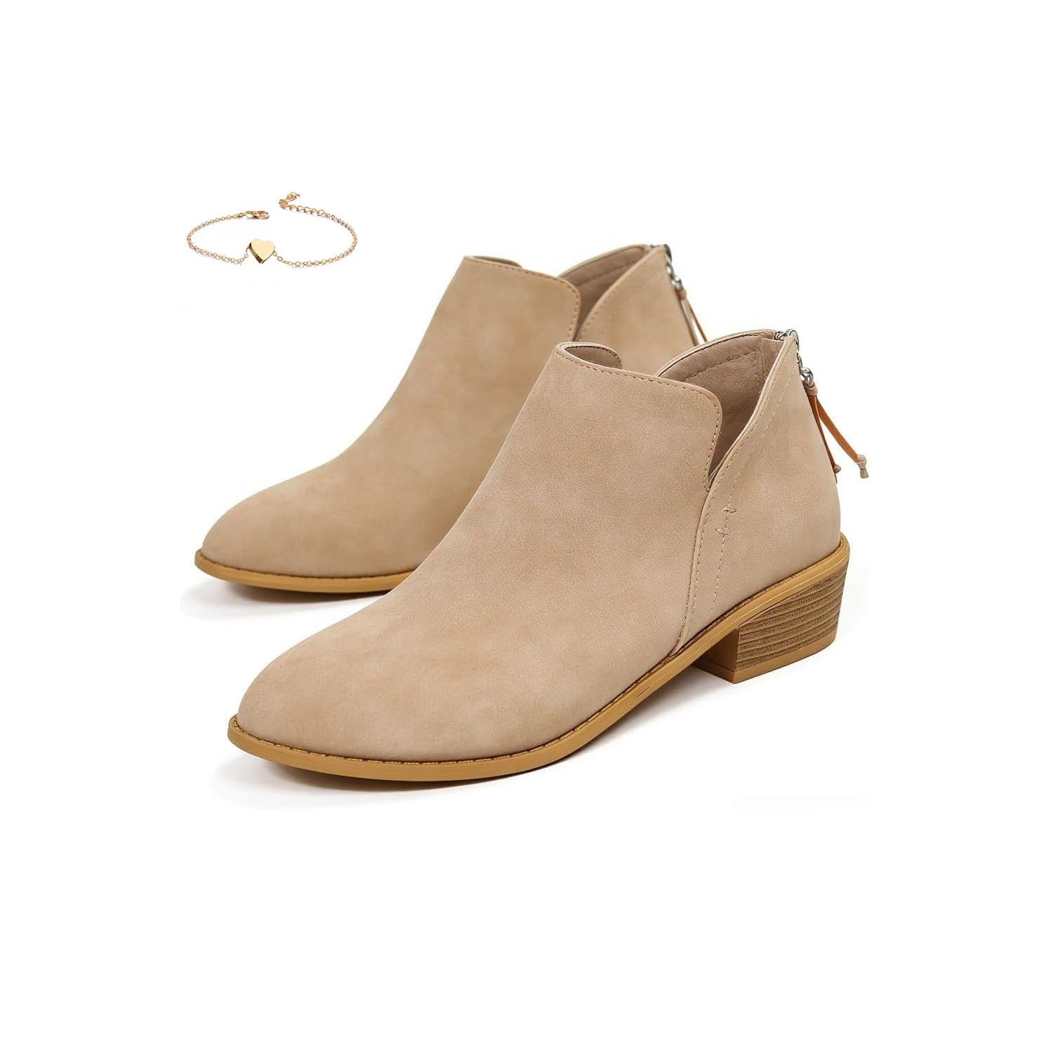 Stivali da donna alla moda tinta unita comfort caviglia Western