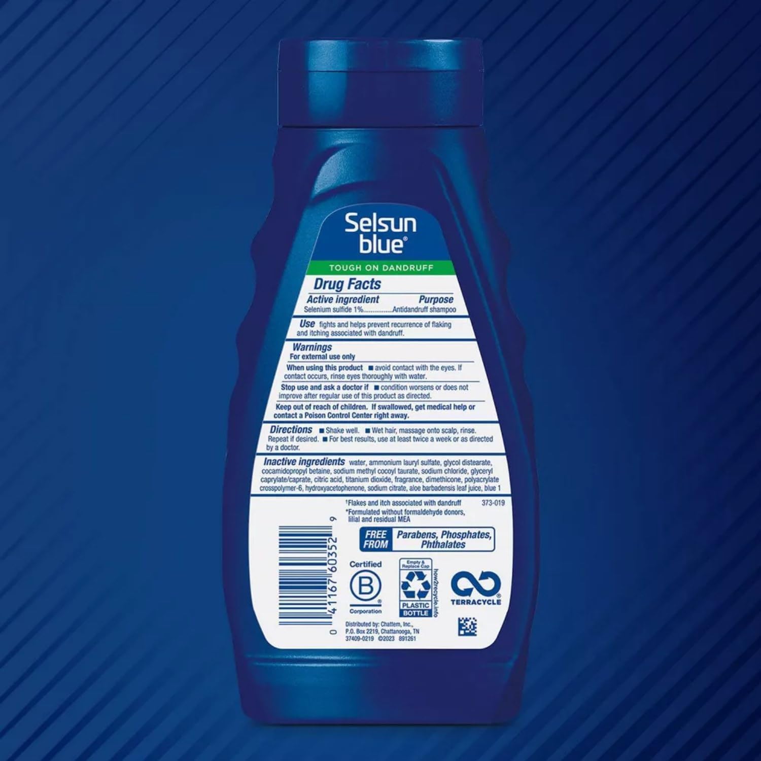 Selsun Blue Moisturizing with Aloe Dandruff Shampoo 11 oz (Pack of 3)