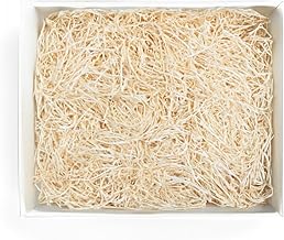 Shredded Paper | Silicon Crinkle Cushion Paper for Hamper, Gift Box Packing & DIY Craft | Cream/Beige | Eco-Friendly, Recyclable Filler for Basket & Festive Decoration (1kg)