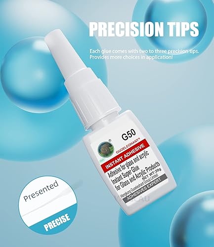 Miniatura 2 de Pegamento de vidrio de 0.71 oz, adhesivo acrílico para pegar vidrio a vidrio, acrílico a acrílico, vidrio a otros materiales, acrílico a otros