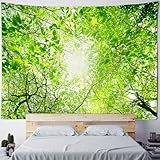 森の光 タペストリー 木 自然風景 壁掛け 風景画 新緑の並木 多機能壁掛け モダンなアート 布ポスター 模様替え 部屋 窓 新居祝い お店 個性ギフト 写真 自宅 雰囲気転換