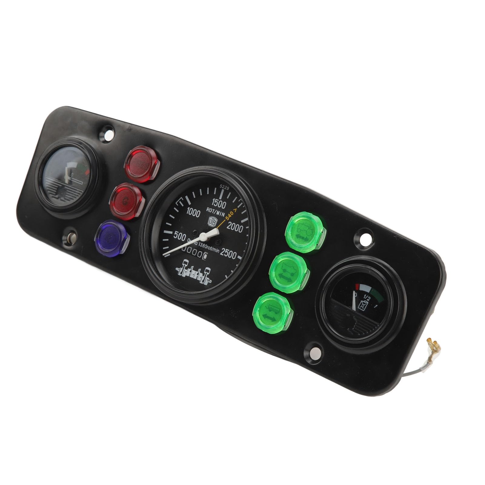 Kit de Medidor Triple para Vehículos de 12V, Tacómetro, Medidor de Temperatura y Panel de Aceite con Construcción de ABS Premium y Metal, Instalación Fácil para Tractores de Gasoli