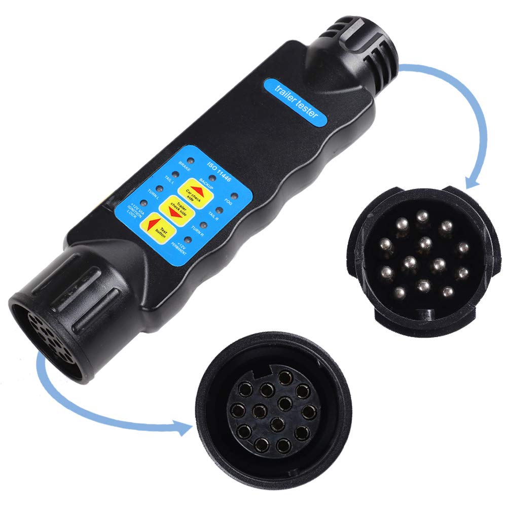 AOHEWEI Tester Per Spina Rimorchio 13 Poli - Controllo Luci E Circuiti Elettrici Per Auto, Caravan E Camion - Foto 11