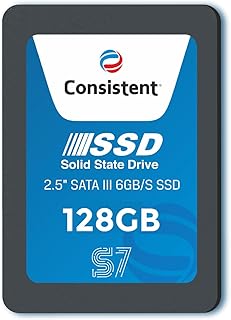 Consistent SSD 128GB 2.5 Inch SATA Internal SSD - Read: 550MB/s & Write: 500MB/s - Solid-State Drive 5 Year Warranty (128, GB)