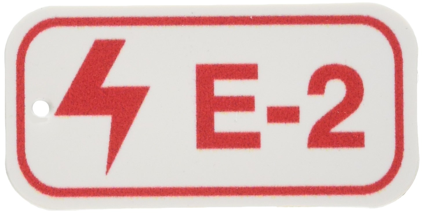 Brady 105640 1 1/2" Height x 3" Width, 1.5 inches Plastic (B-401), Red on White Energy Source Tags (5 Tags)