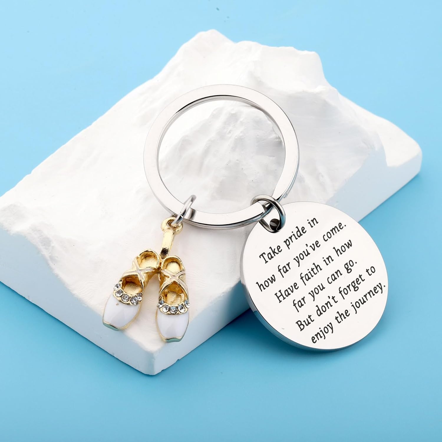 FUSTMW Dance Keychain - Dancer Gifts for Dance Team Inspiration & Lovers