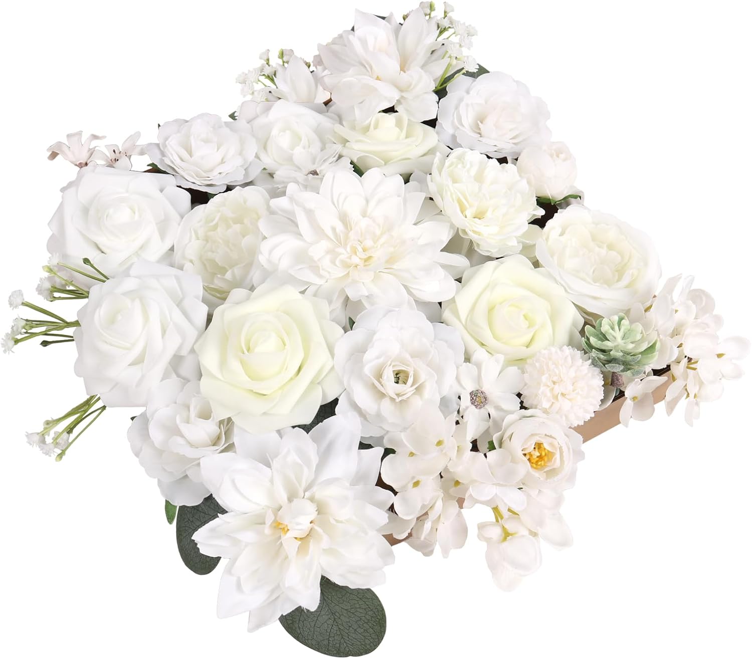 DEEMEI Artificial Flowers Combo Box Set Rose Silk Mix Peony