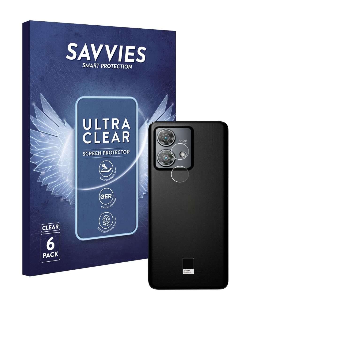 Savvies 6 Pack Screen Protector compatible with Motorola Edge 40 Neo (ONLY Camera Lens) Protection Film Clear