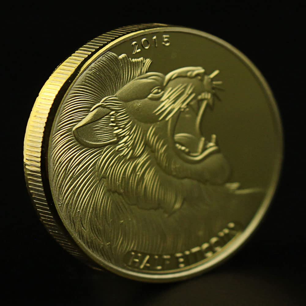 Half Bitcoin 2015 Lion Collectible Physical Crypto Souvenir Coin Collection  | Desertcart Paraguay