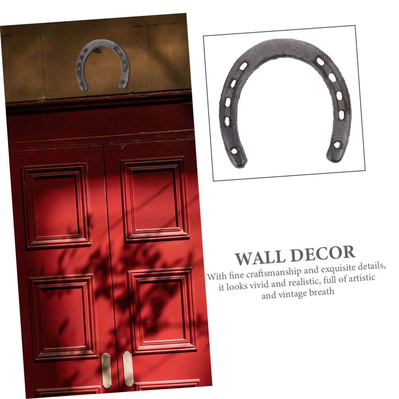Decorazione Parete Metallica Con Ferro Di Cavallo E Cowboy | Arredo Rustico Occidentale Per Casa E Giardino | WAIU