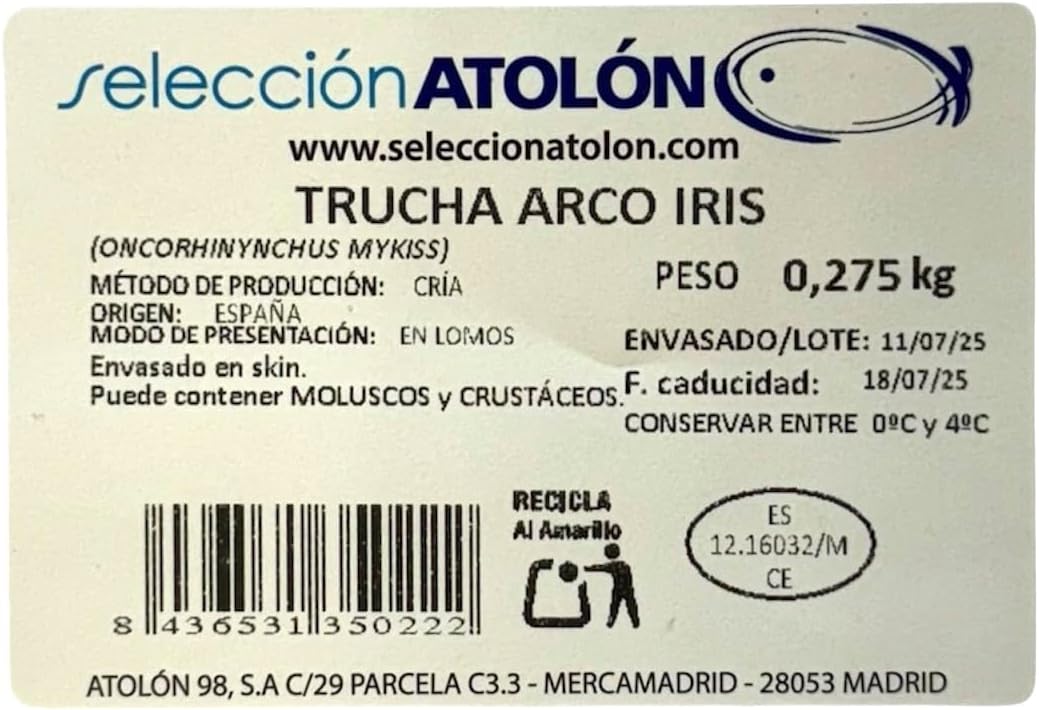 Trucha filetes limpios con piel, fresco, 275 g - Imagen 2