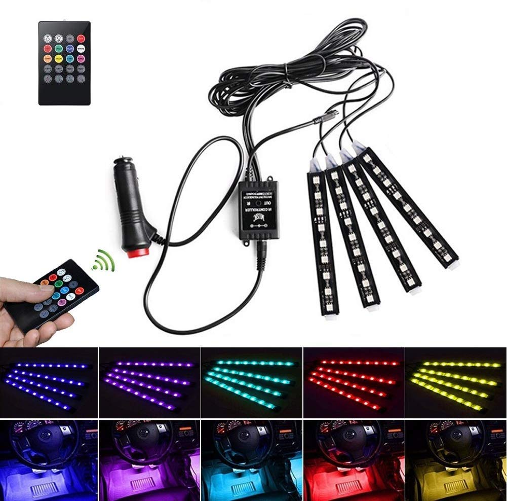 English RobinLed strips Lights Colour Changing Strips [Full car Kit]. Waterproof RGB Strip Light Tape for car interior Decoration - Mood Lighting for cars